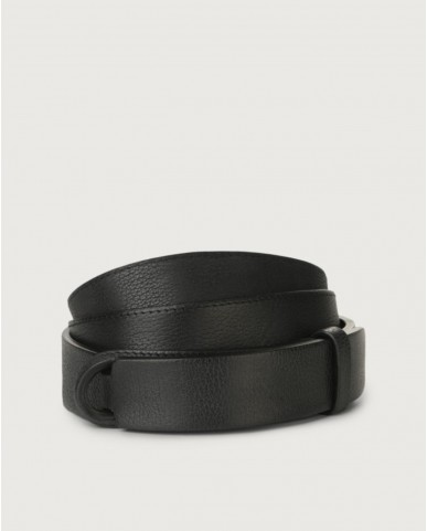 Orciani - Cintura NoBuckle Chevrette Pelle Nera Uomo NB0074 CHE NER CON