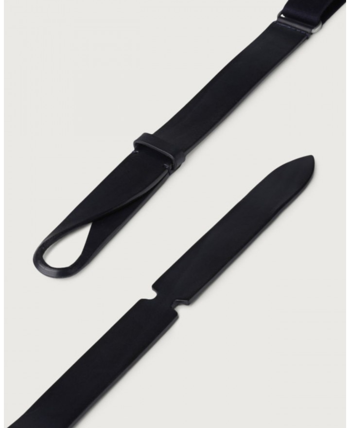 Orciani - Belt NoBuckle Bull Leather/Textile Blue Men's NB0001 BUL BLU CON