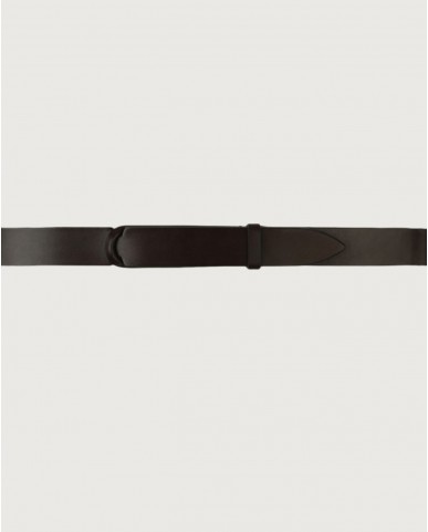Orciani - Men's NoBuckle Bull Leather/Textile Brown Belt NB0001 BUL TMO CON