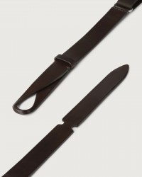 Orciani - Cintura NoBuckle Bull Cuoio/Tessuto Testa di Moro Uomo NB0001 BUL TMO CON