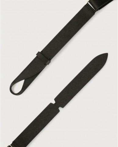 Orciani - Cintura NoBuckle Saffiano Pelle Nera Uomo NB0061 SAF NER CON