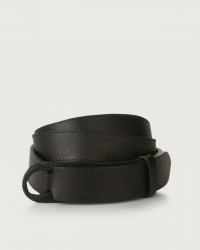Orciani - NoBuckle Saffiano Black Leather Belt for Men NB0061 SAF NER CON
