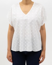 Matthew Goodman - Camicia Scollo V Sangallo Bianco Donna I320ANETL01 P25