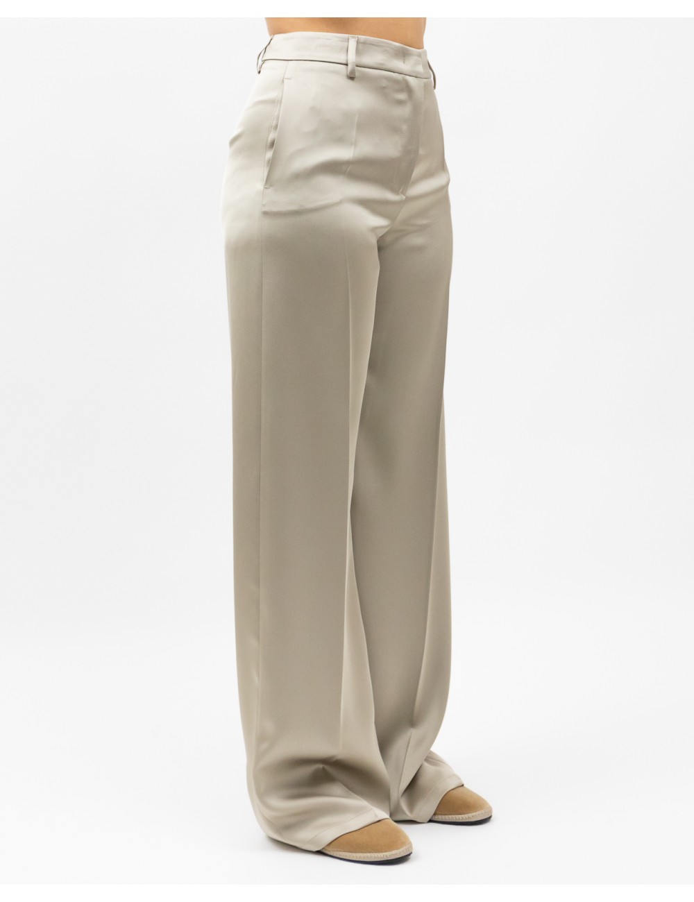 Inès - Beige Satin Women's Palazzo Pant 3514 4331 346 P25