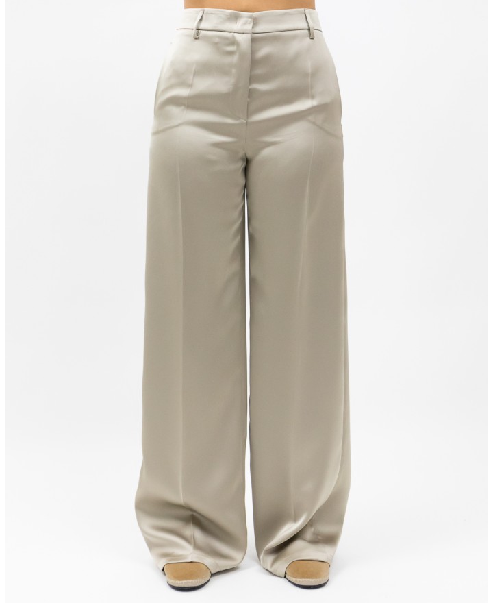 Inès - Beige Satin Women's Palazzo Pant 3514 4331 346 P25