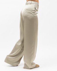 Inès - Beige Satin Women's Palazzo Pant 3514 4331 346 P25