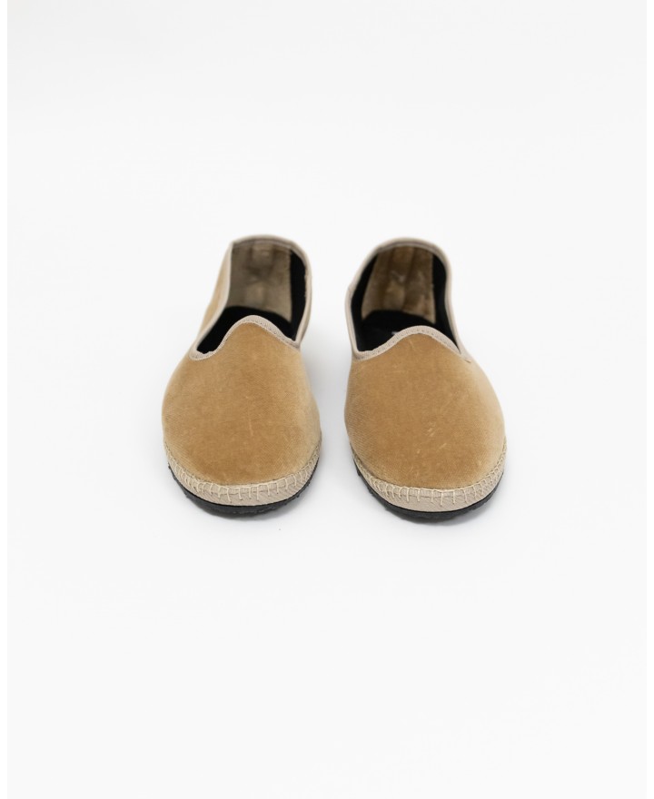 Fratta - Friulane Velluto Liscio Beige Scuro Donna 000205 BEIGE SCURO CON