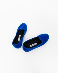 Fratta - Friulane Velluto Liscio Bluette Donna 000205 BLUETTE CON