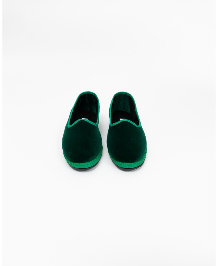 Fratta - Friulane Velluto Liscio Verde Smeraldo Donna 000205 VERDE ERB CON