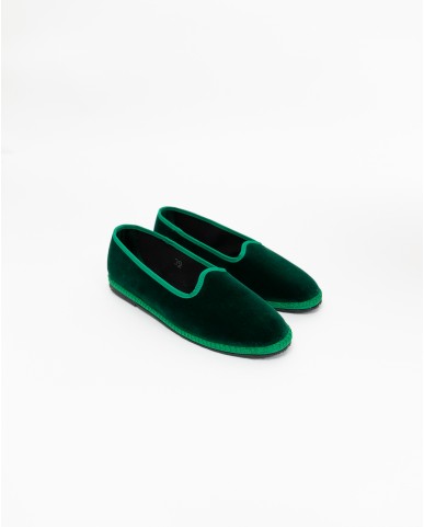 Fratta - Women's Smooth Velvet Emerald Green Friulane 000205 VERDE ERB CON