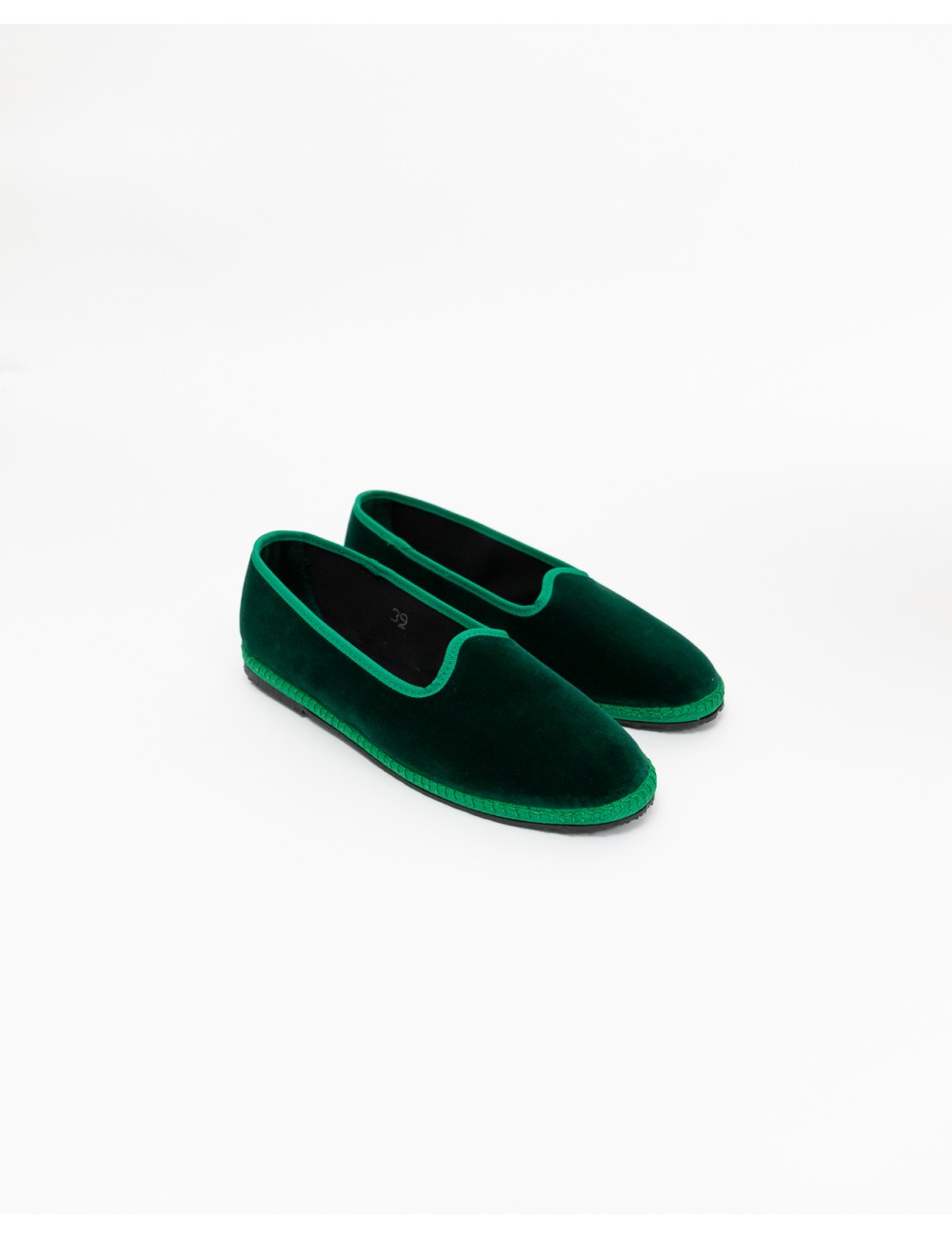 Fratta - Women's Smooth Velvet Emerald Green Friulane 000205 VERDE ERB CON