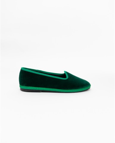 Fratta - Women's Smooth Velvet Emerald Green Friulane 000205 VERDE ERB CON