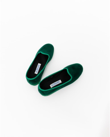 Fratta - Friulane Velluto Liscio Verde Smeraldo Donna 000205 VERDE ERB CON