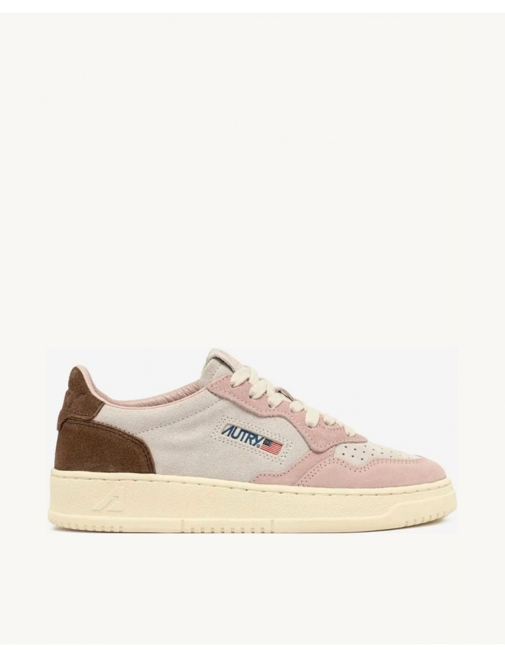 Autry - Women's Medalist Suede Brown/Pink Shoe AULW TS04 CON