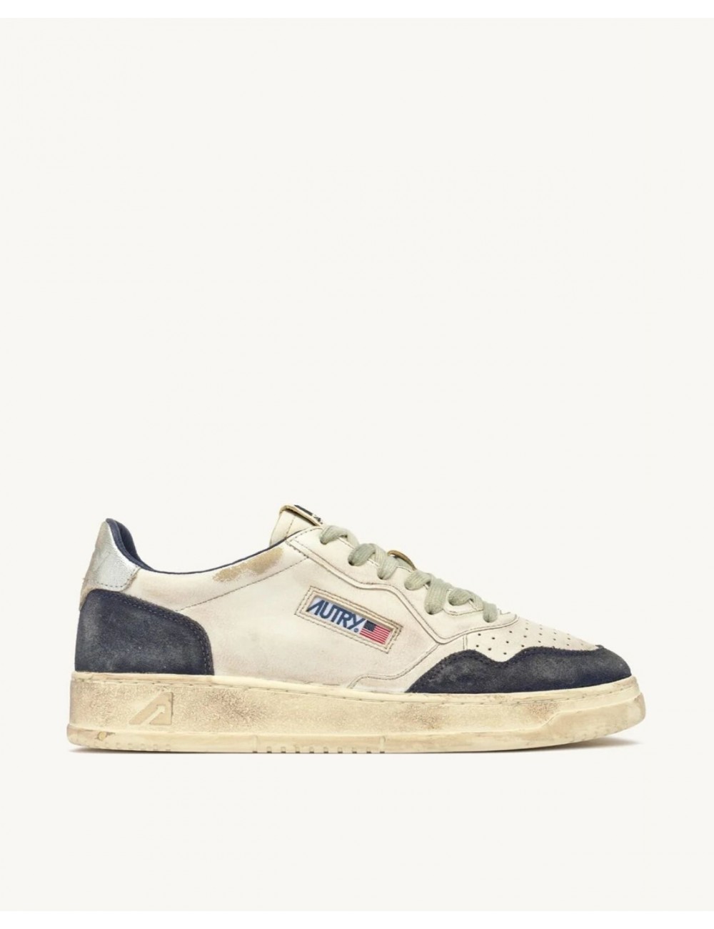 Autry - Medalist Supervintage Leather/Suede Blue Men's Shoe AVLM LS07 CON