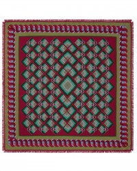 Pinto - Foulard Seta 90x90 Rosso/Oliva Donna ALOEUW 516119 I25