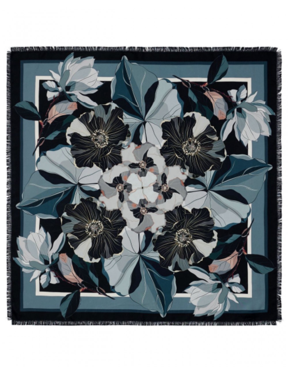 Pinto - Women's Blue Silk Scarf 90x90 ALOEUW 516242 I25