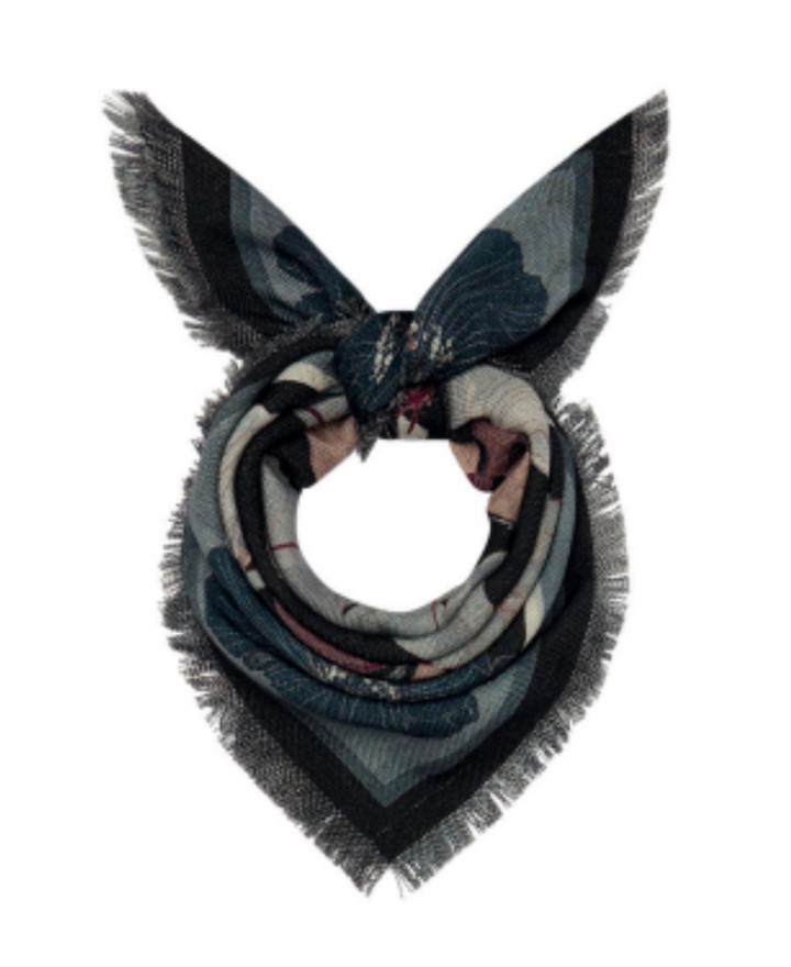 Pinto - Reversible Scarf 68x68 Blue Women GRIDO/2S 516785 I25