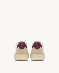 Autry - Scarpa Medalist Pelle/Suede Bianca/Bordeaux Uomo AULM LS03 CON