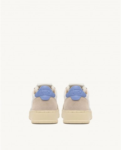Autry - Scarpa Medalist Pelle/Suede Bianca/Azzurro Donna AULW LS04 CON