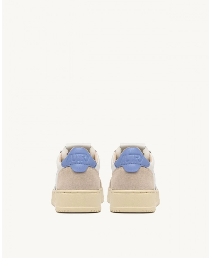 Autry - Scarpa Medalist Pelle/Suede Bianca/Azzurro Donna AULW LS04 CON