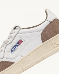 Autry - Medalist Soft Leather/Suede White/Tabacco Men's Shoe AULM GS43 CON