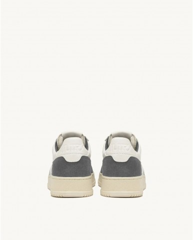 Autry - Scarpa Medalist Pelle Morbida/Suede Bianca/Antracite Uomo AULM GS45 CON