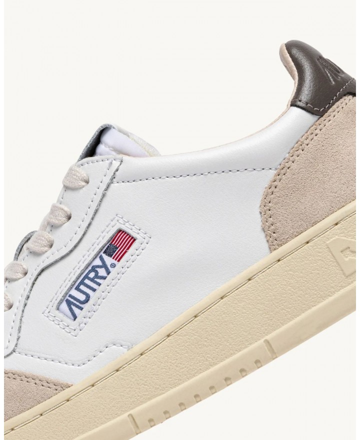 Autry - Medalist Leather/Suede White/Anthracite Men's Shoe AULM LS01 CON