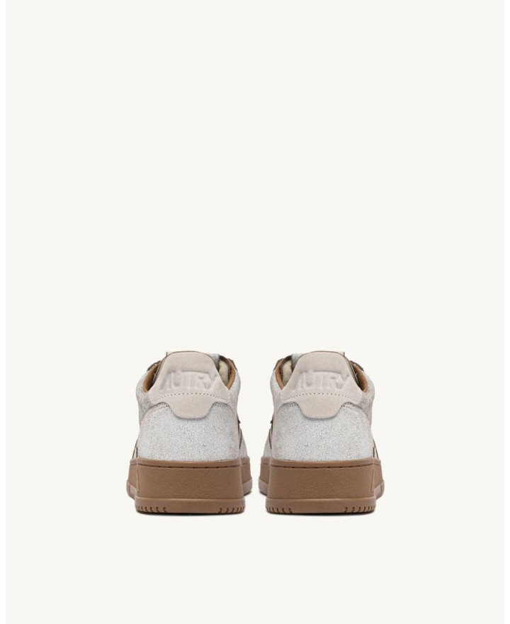 Autry - Scarpa Medalist Suede Craccata Bianca Uomo AULM RA02 CON