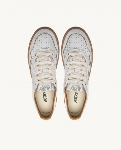 Autry - Men's Medalist Suede Cracked White Shoe AULM RA02 CON