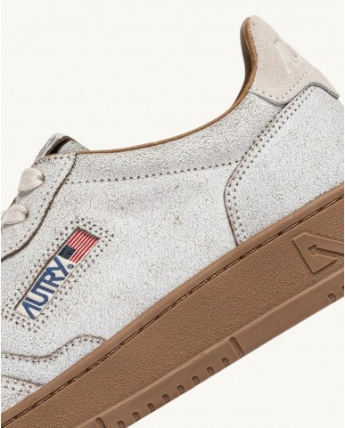 Autry - Men's Medalist Suede Cracked White Shoe AULM RA02 CON