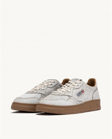 Autry - Men's Medalist Suede Cracked White Shoe AULM RA02 CON