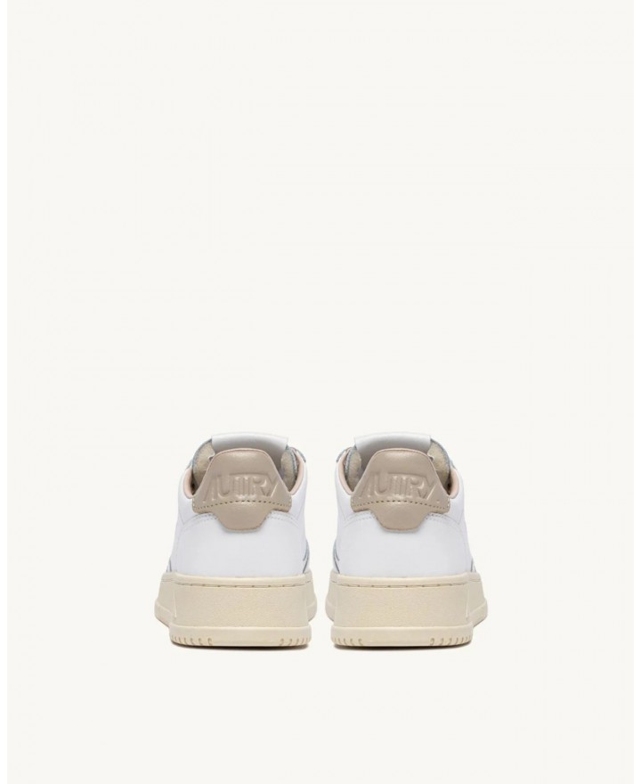 Autry - Scarpa Medalist Pelle Bianca/Beige Donna AULW LL87 CON