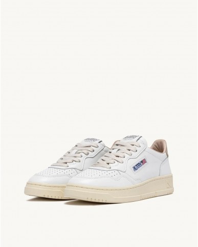 Autry - Medalist Leather White/Beige Women's Shoe AULW LL87 CON