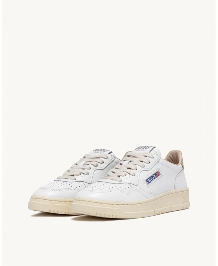 Autry - Medalist Leather White/Beige Women's Shoe AULW LL87 CON