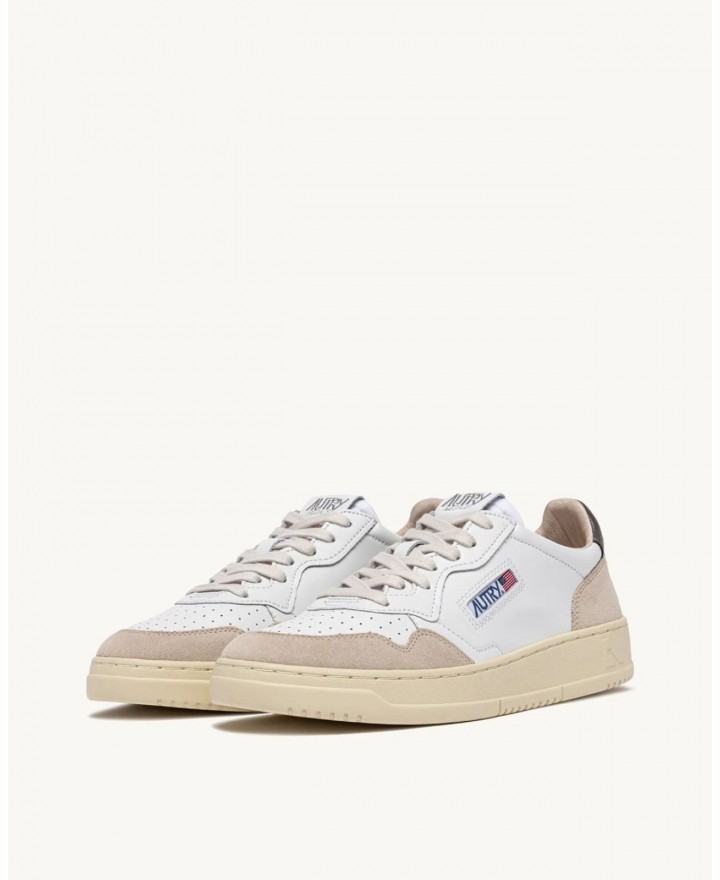 Autry - Women's Medalist Leather/Suede Shoe White/Anthracite AULW LS01 CON