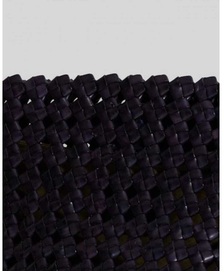 Vipera - Borsa Mondrain Big Knot Pelle Blu Donna BK38 1018 DARK BLUE I25