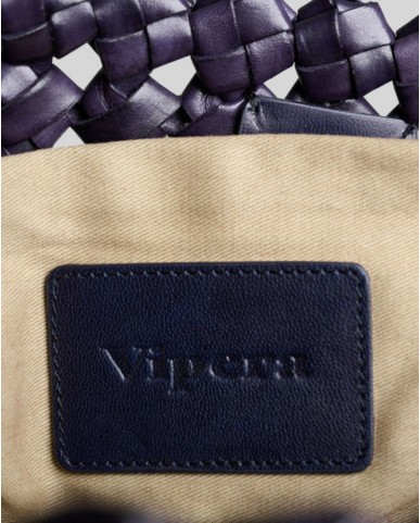 Vipera - Borsa Mondrain Big Knot Pelle Blu Donna BK38 1018 DARK BLUE I25