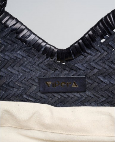 Vipera - Borsa Neruda Pelle Nera Donna PL15 1009 BLACK I25