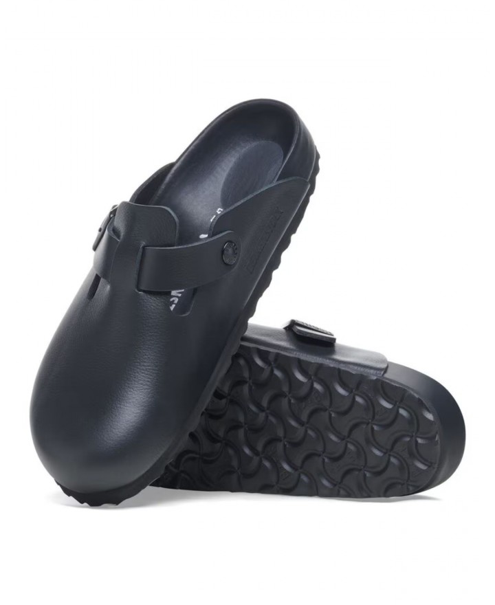 Birkenstock - Boston Exquisite Pelle Nero Donna 1026789 BLACK I25