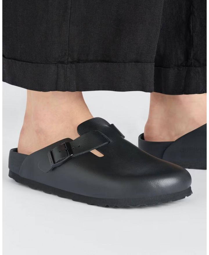 Birkenstock - Boston Exquisite Pelle Nero Donna 1026789 BLACK I25