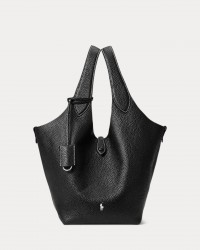 Polo Ralph Lauren - Borsa Tote Pelle Martellata Nera 428938031019 I25