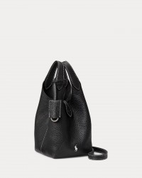 Polo Ralph Lauren - Borsa Mini Tote Pelle Martellata Nera 428944657013 I25