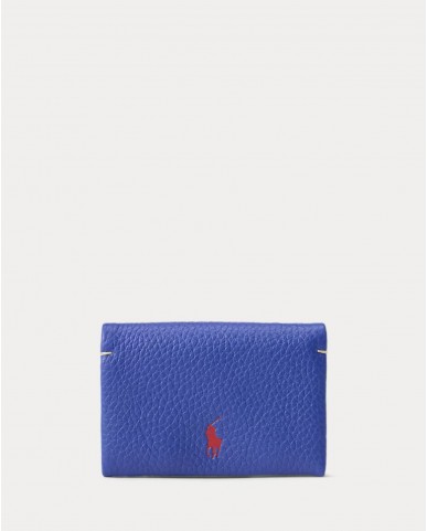 Polo Ralph Lauren - Blue Hammered Leather Wallet 427949873009 I25