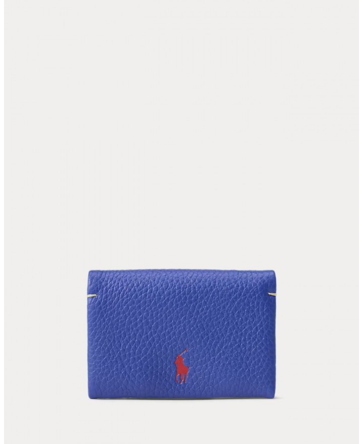Polo Ralph Lauren - Blue Hammered Leather Wallet 427949873009 I25
