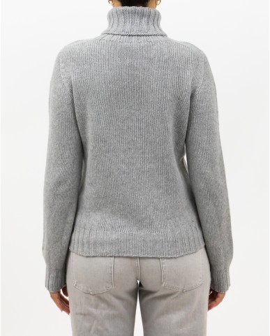 Aragona - Maglia Dolcevita Cashmere Grigio Donna D3232TF 102 PERLA I25