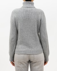 Aragona - Maglia Dolcevita Cashmere Grigio Donna D3232TF 102 PERLA I25