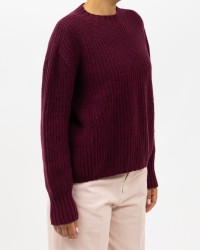 Aragona - Maglia Girocollo Cashmere Bordeaux Donna D3234TF 162 BORDEAUX I25