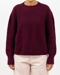Aragona - Maglia Girocollo Cashmere Bordeaux Donna D3234TF 162 BORDEAUX I25