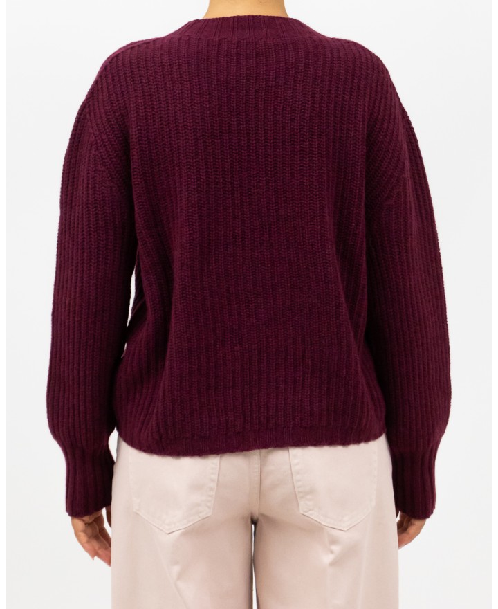 Aragona - Maglia Girocollo Cashmere Bordeaux Donna D3234TF 162 BORDEAUX I25